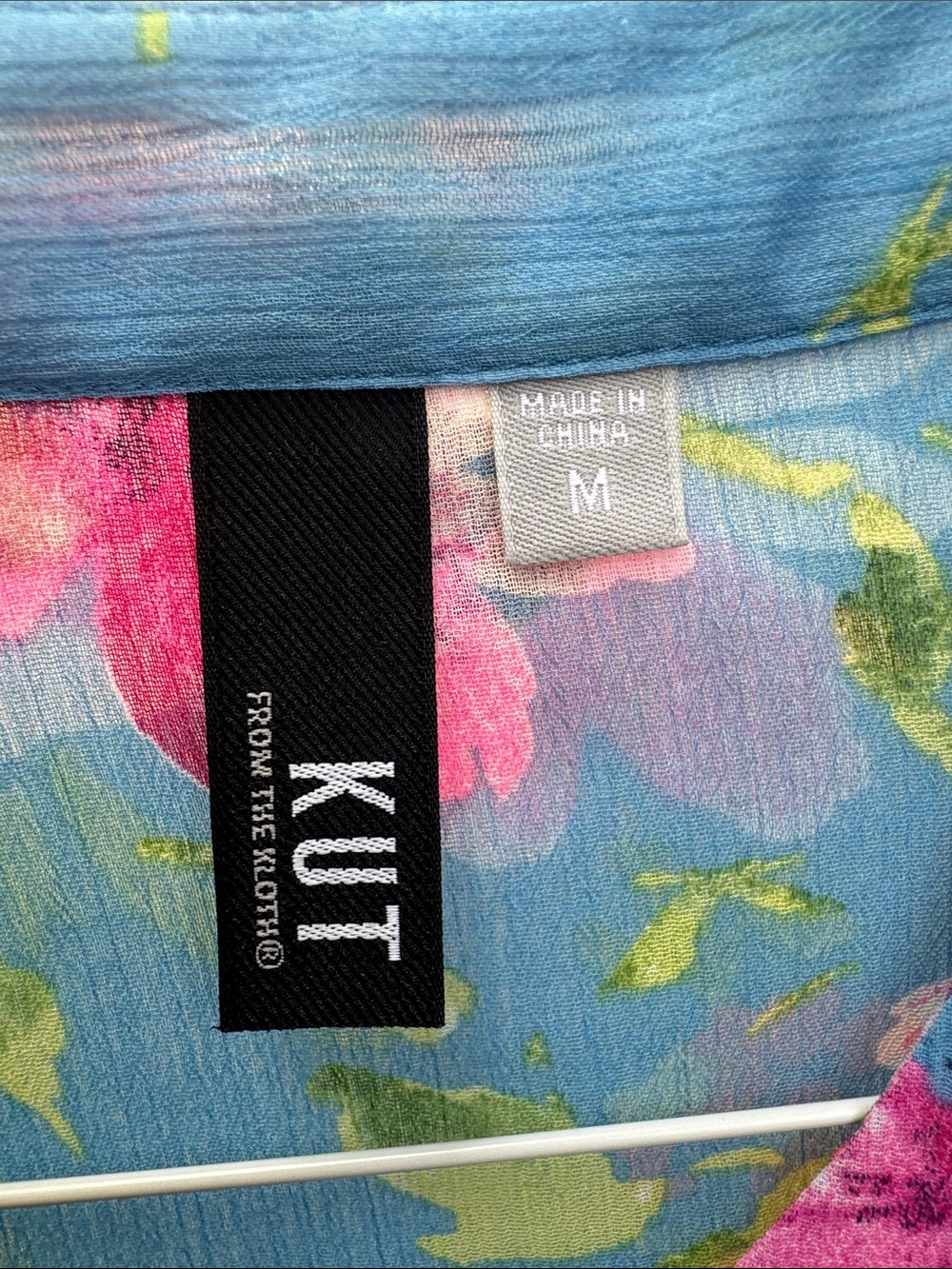 Kut from the Kloth Blue Multicolor Floral Button-Up Blouse - Picture 2 of 4